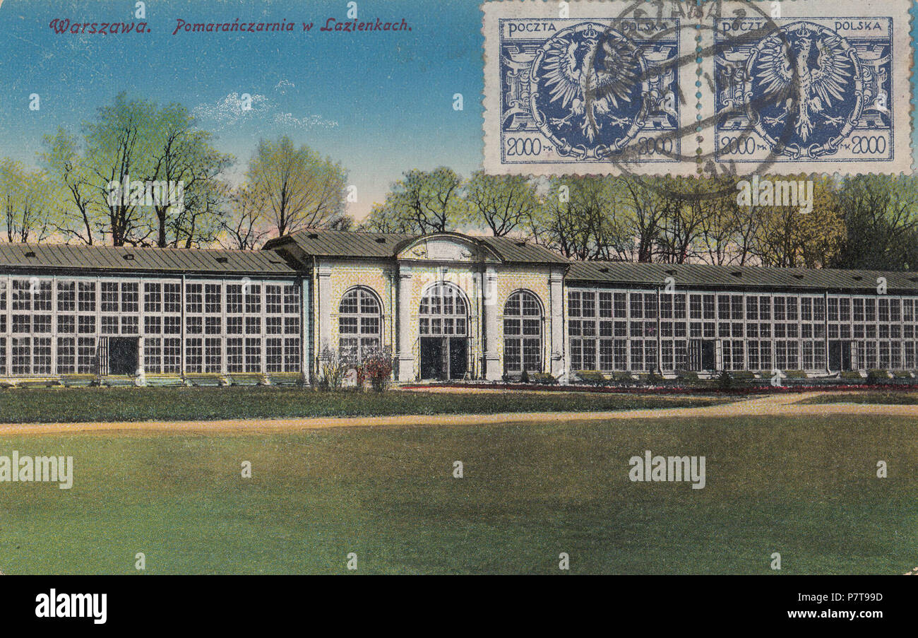 306 Pawilon kolekcji nieborowskiej w Łazienkach Królewskich przed 1920 Stock Photo