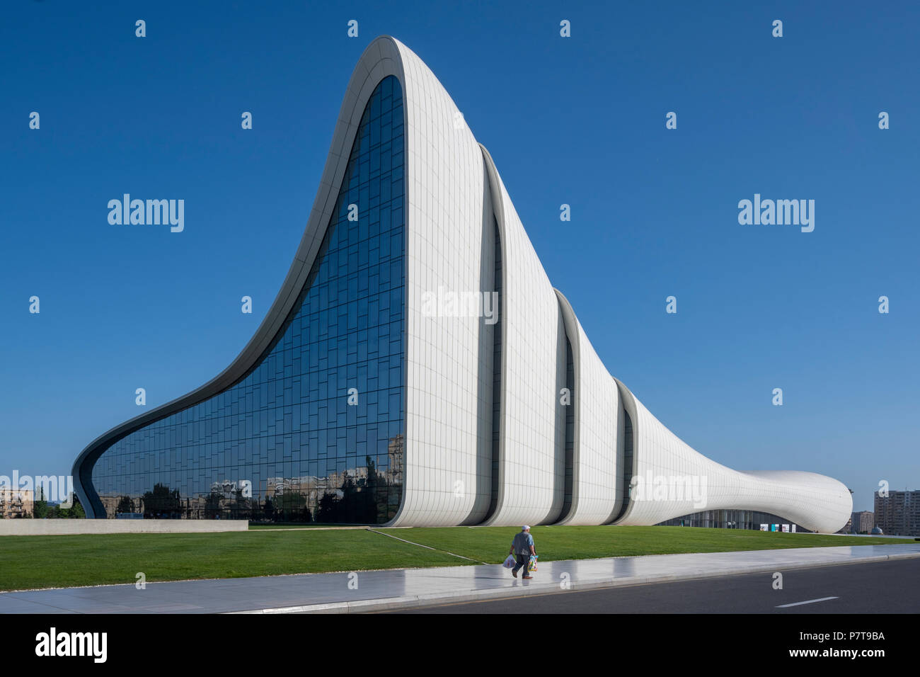 The Heydar Aliyev Center in Baku,Azerbaijan Stock Photo