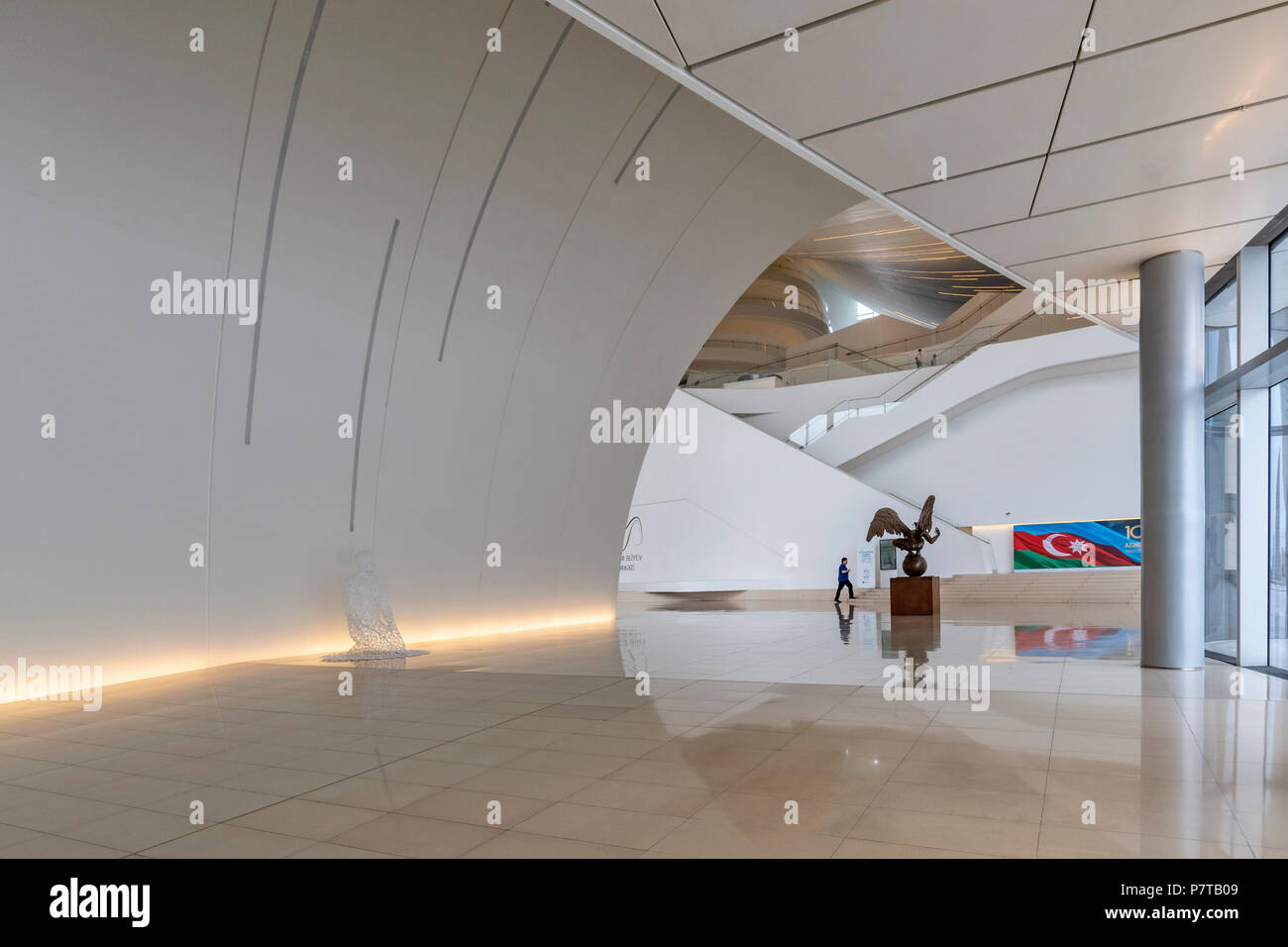 Interior view of The Heydar Aliyev Center,Baku,Azerbaijan Stock Photo ...