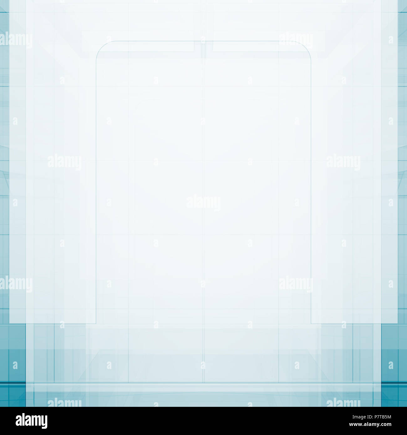 Blue abstract design 3D rendering Stock Photo - Alamy