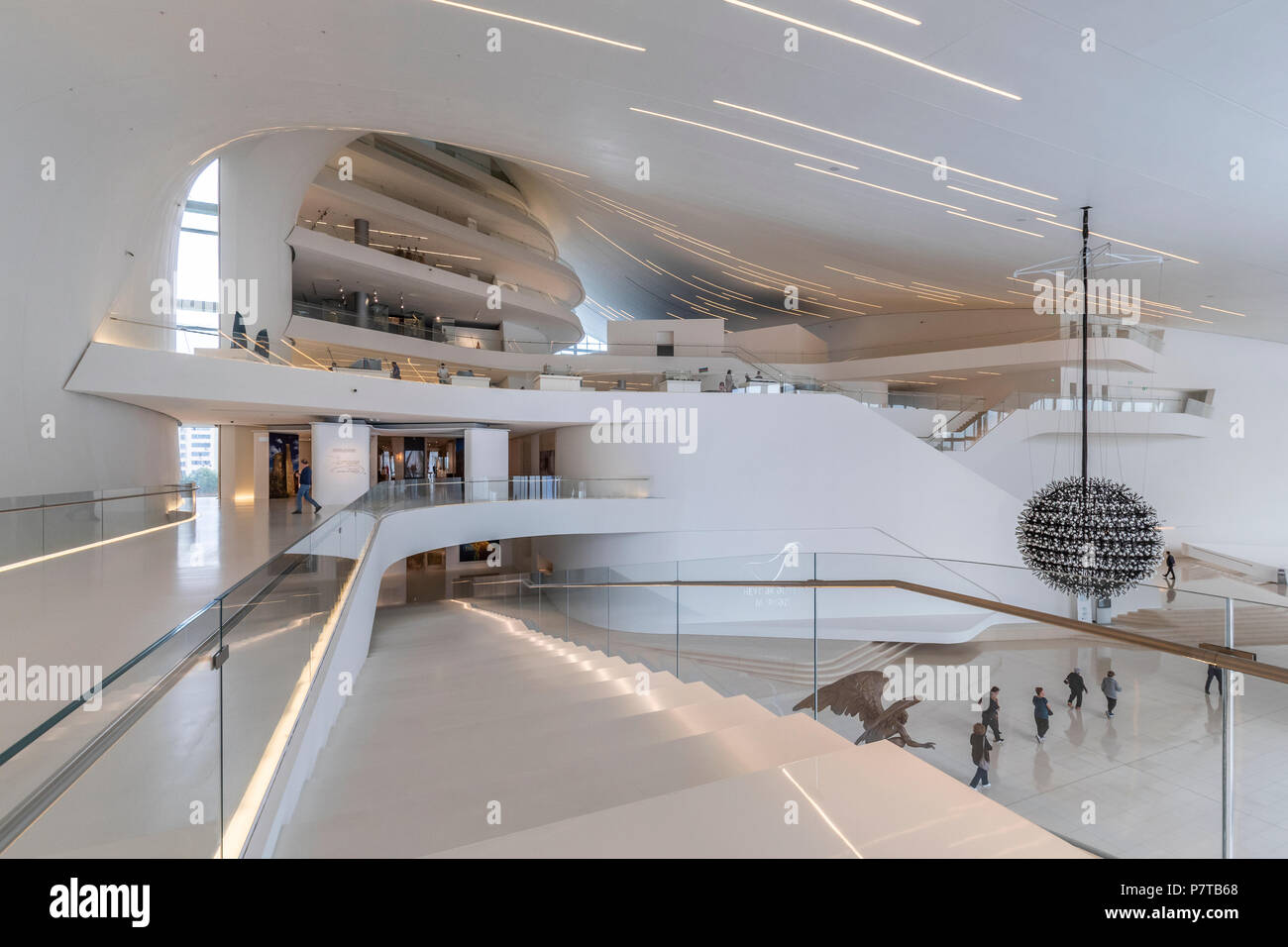 Interior view of The Heydar Aliyev Center,Baku,Azerbaijan Stock Photo ...