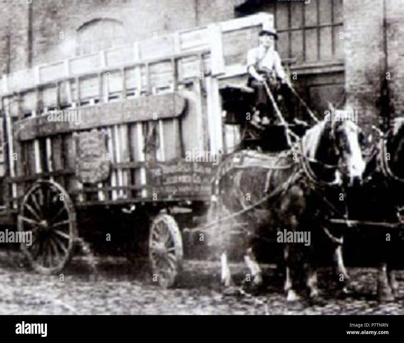 English Carriage of the Brunswick Company delivering billiard tables