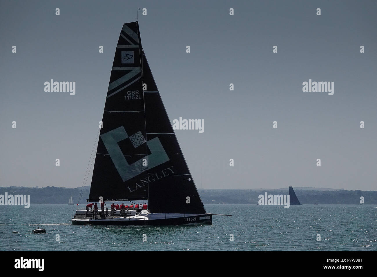 Stokes Bay, Gosport. 07th July 2018. Light winds and sunny weather
