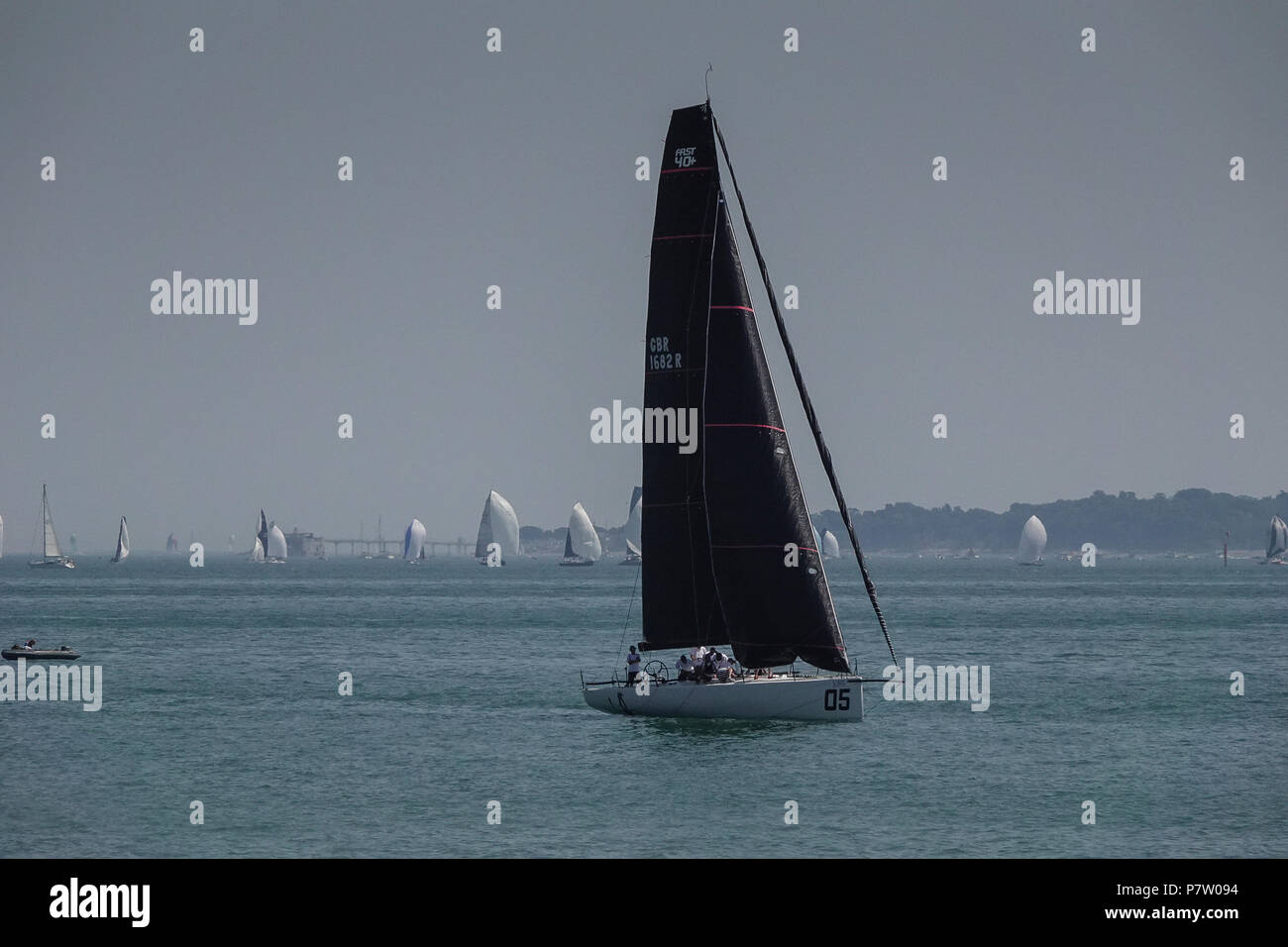Stokes Bay, Gosport. 07th July 2018. Light winds and sunny weather