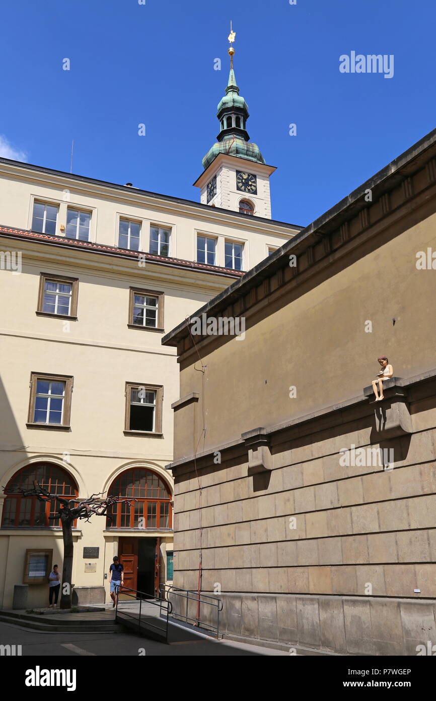 Library entrance, Clementinum, Karlova, Staré Město (Old Town), Prague, Czechia (Czech Republic), Europe Stock Photo