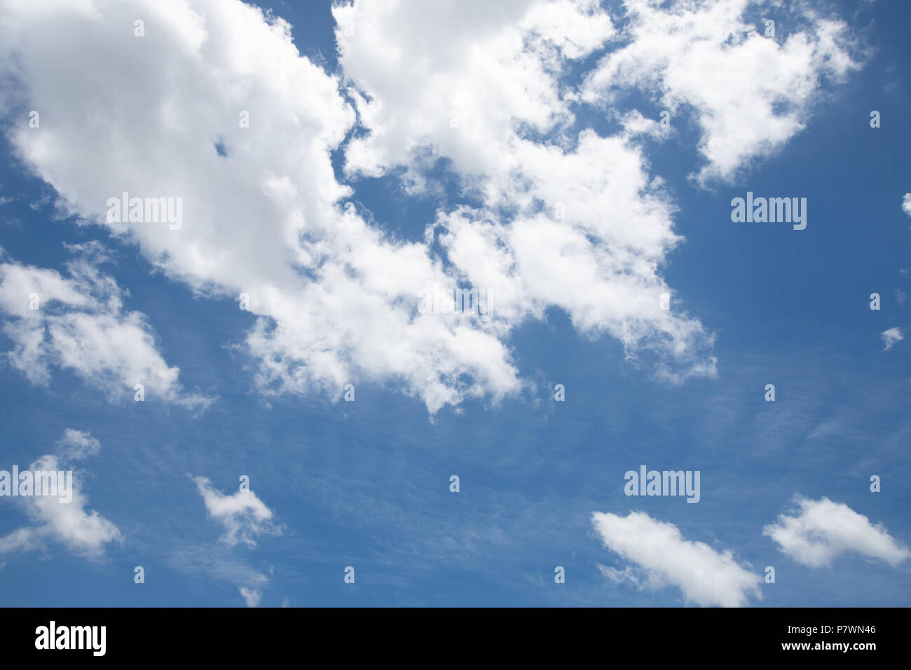 Beautiful blue sky with cloudy. Nature and environment concept. Fresh ...