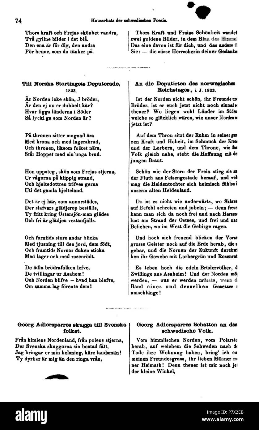 Hausschatz der schwedischen Poesie Band 3 Die Gothische Schule. Deutsch:  Dies ist ein Scan des historischen Buches English: This is a scan of the  historical document . N/A 125 De Hausschatz