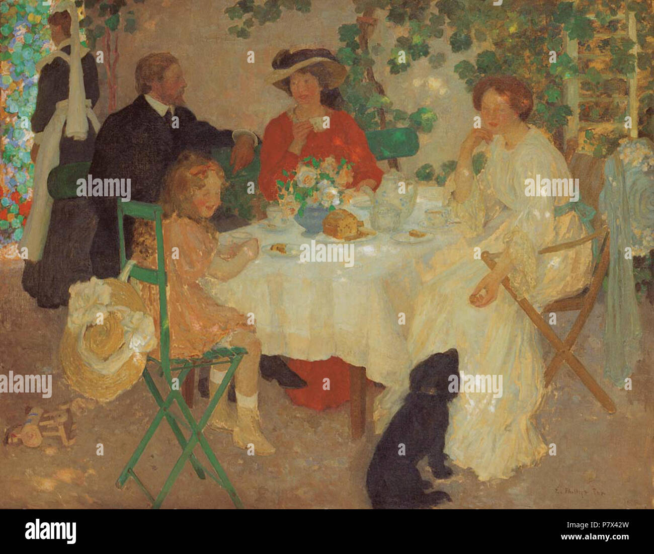 English Al fresco . circa 1900 139 E Phillips Fox Al fresco Stock