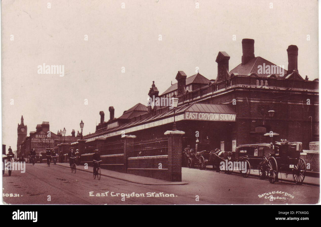 East Croydon railway station . 1900s 141 East Croydon station 2 Stock Photo