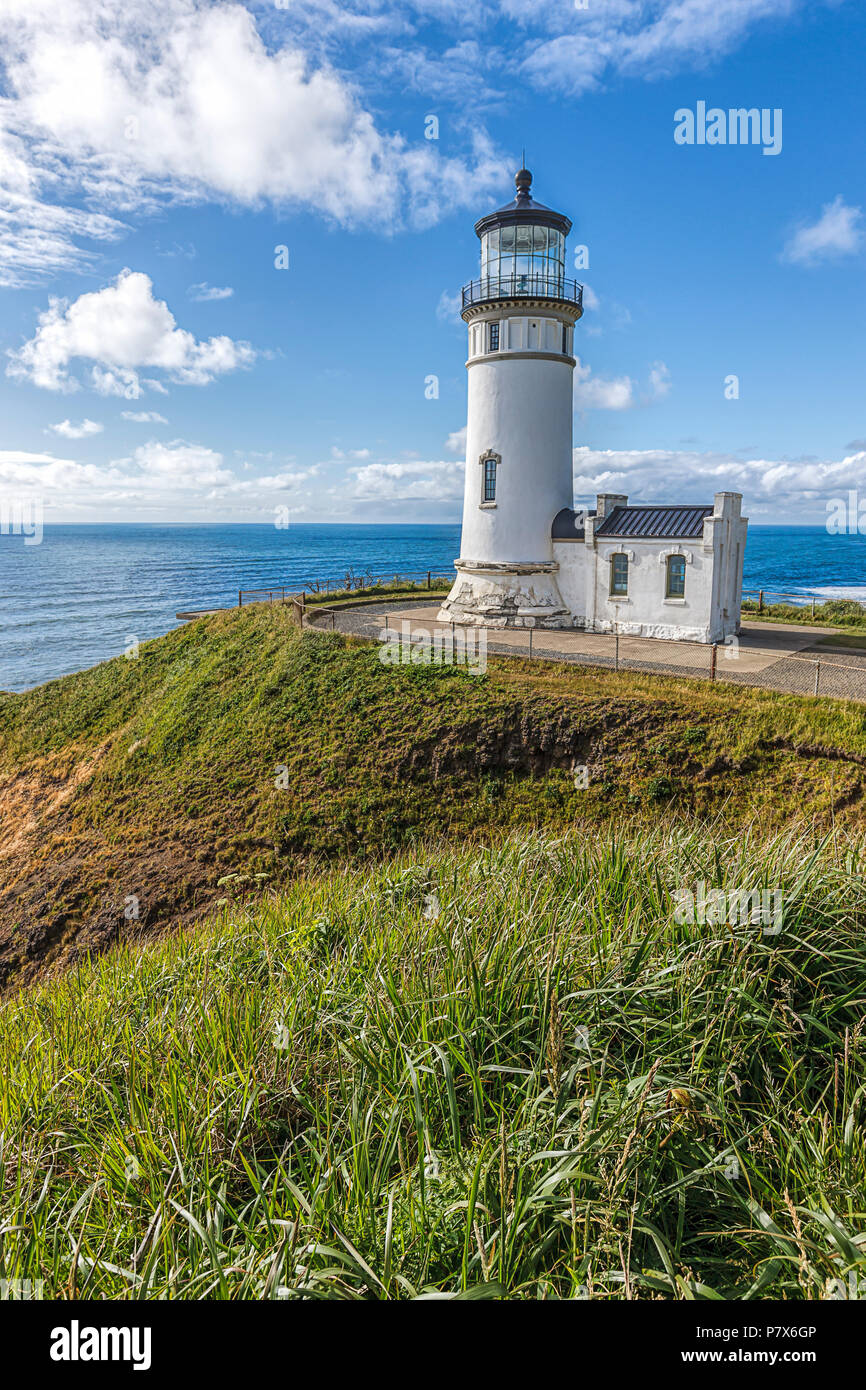 The vista at north head lighthouse in Ilwaco, Washington Stock Photo