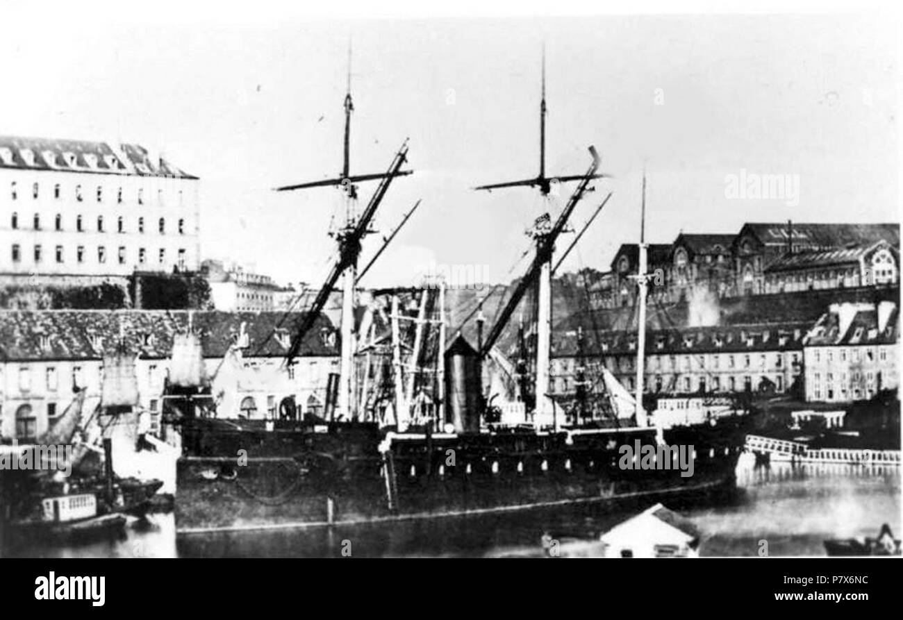 English: Gauloise (1865) - Broadside ironclad Provence class 5,700 - 6,122 tons launches 1865 - stricken 1883 . 12 October 2012, 11:06:07 168 Gauloise (1865) Stock Photo