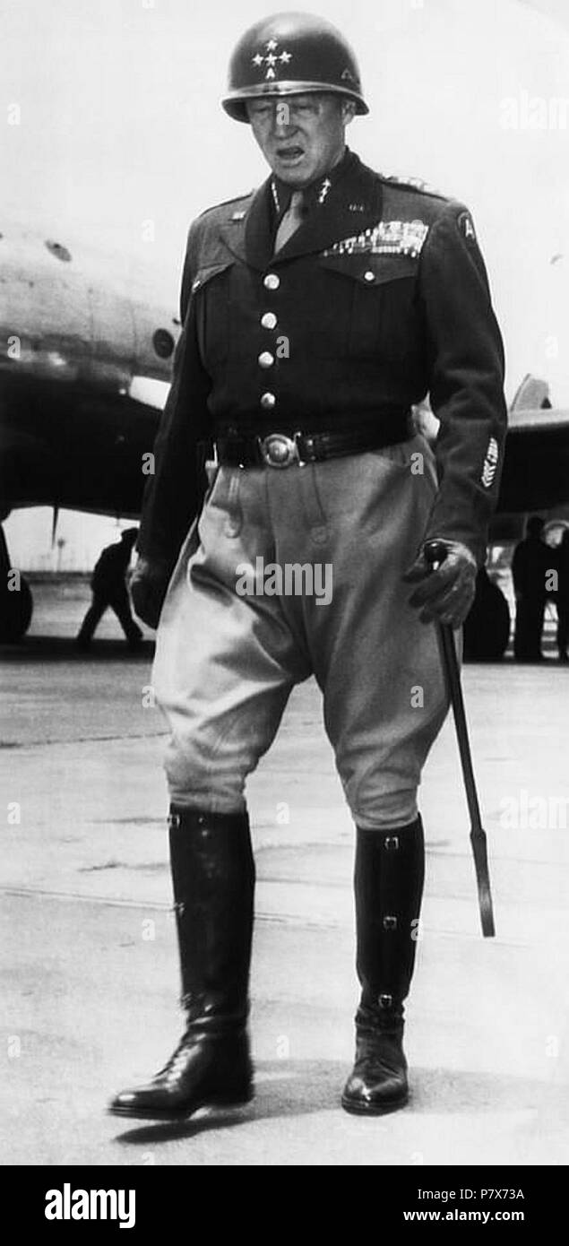 English: General George S. Patton Jr. (1885—1945), U.S. Army General, Los  Angeles, California, June, 1945 . June 1945 169 General George S. Patton Jr  Stock Photo - Alamy