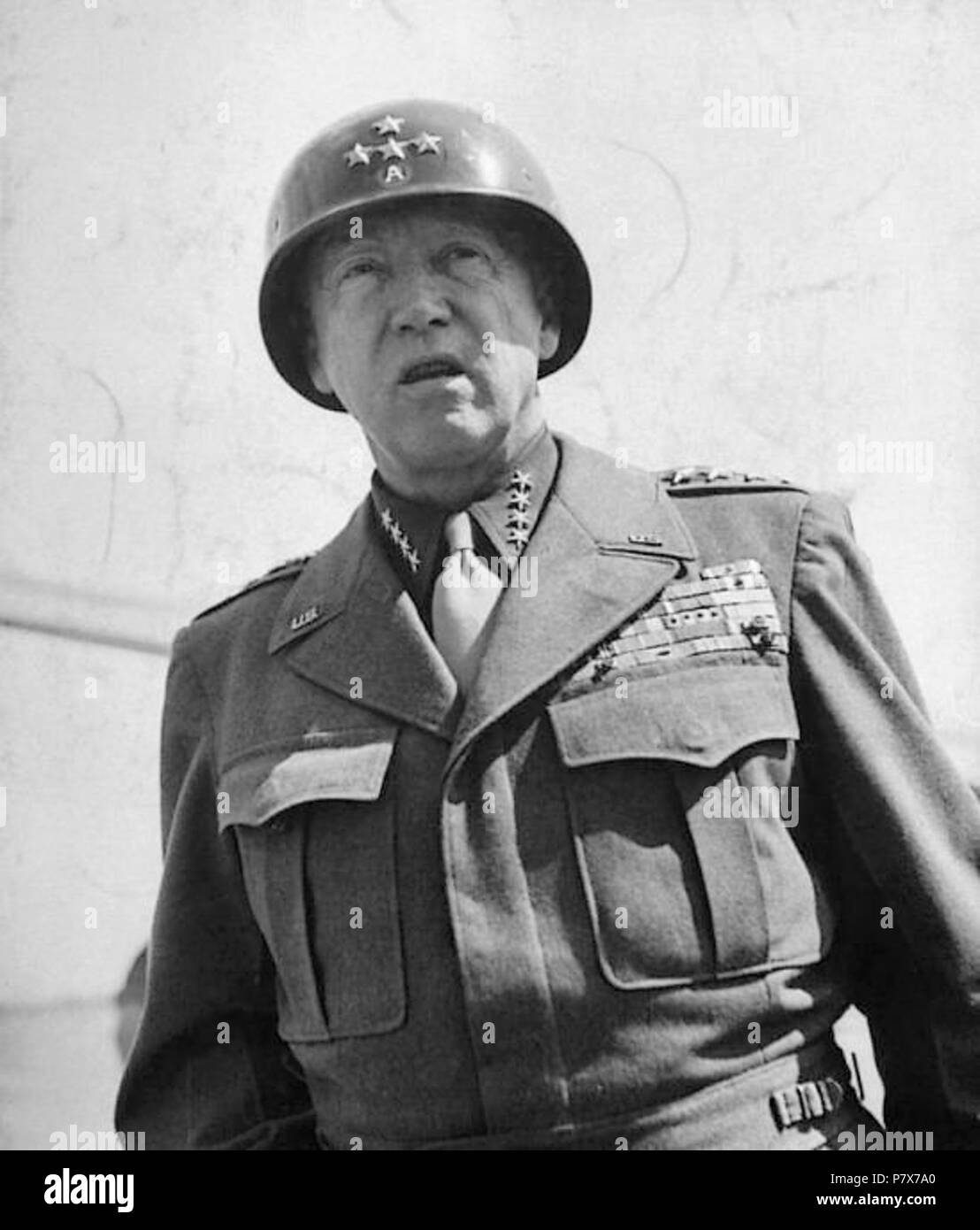 English: George S. Patton . 1945 171 George S. Patton 42 Stock Photo