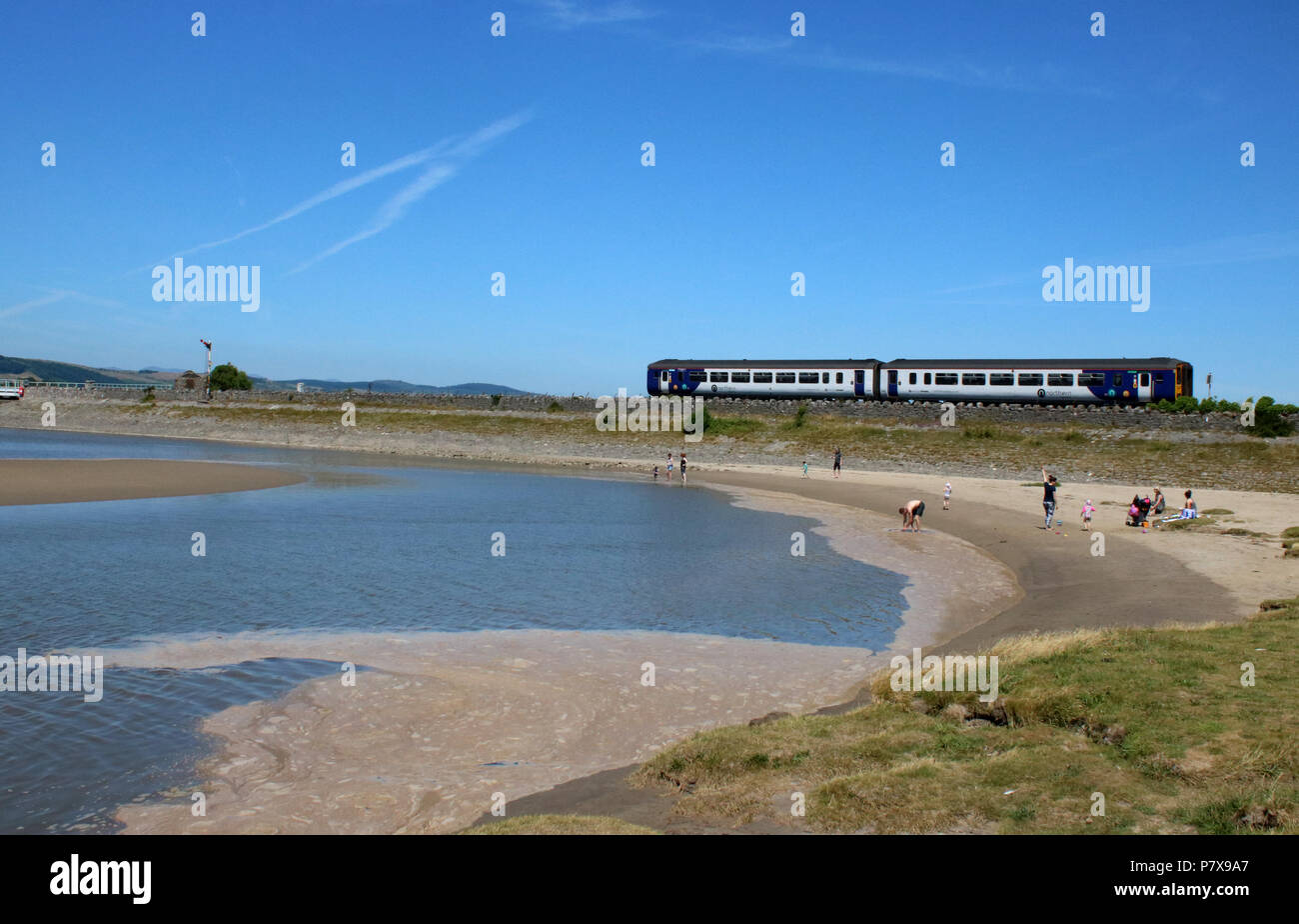 Train crossing viaduct arnside cumbria hi-res stock photography and ...