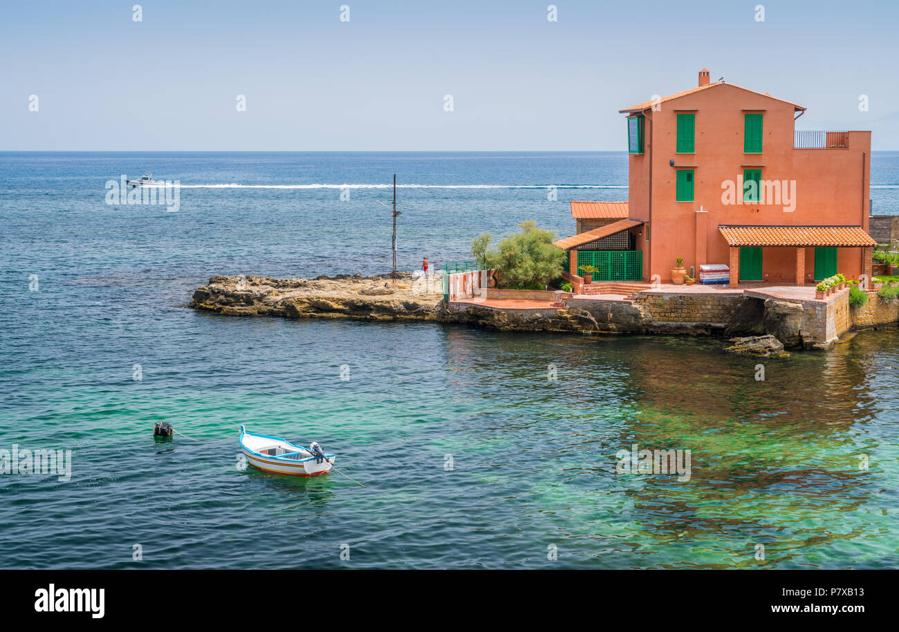 Punta Santa Nicolicchia, near Santa Flavia, province of Palermo. Sicily. Stock Photo