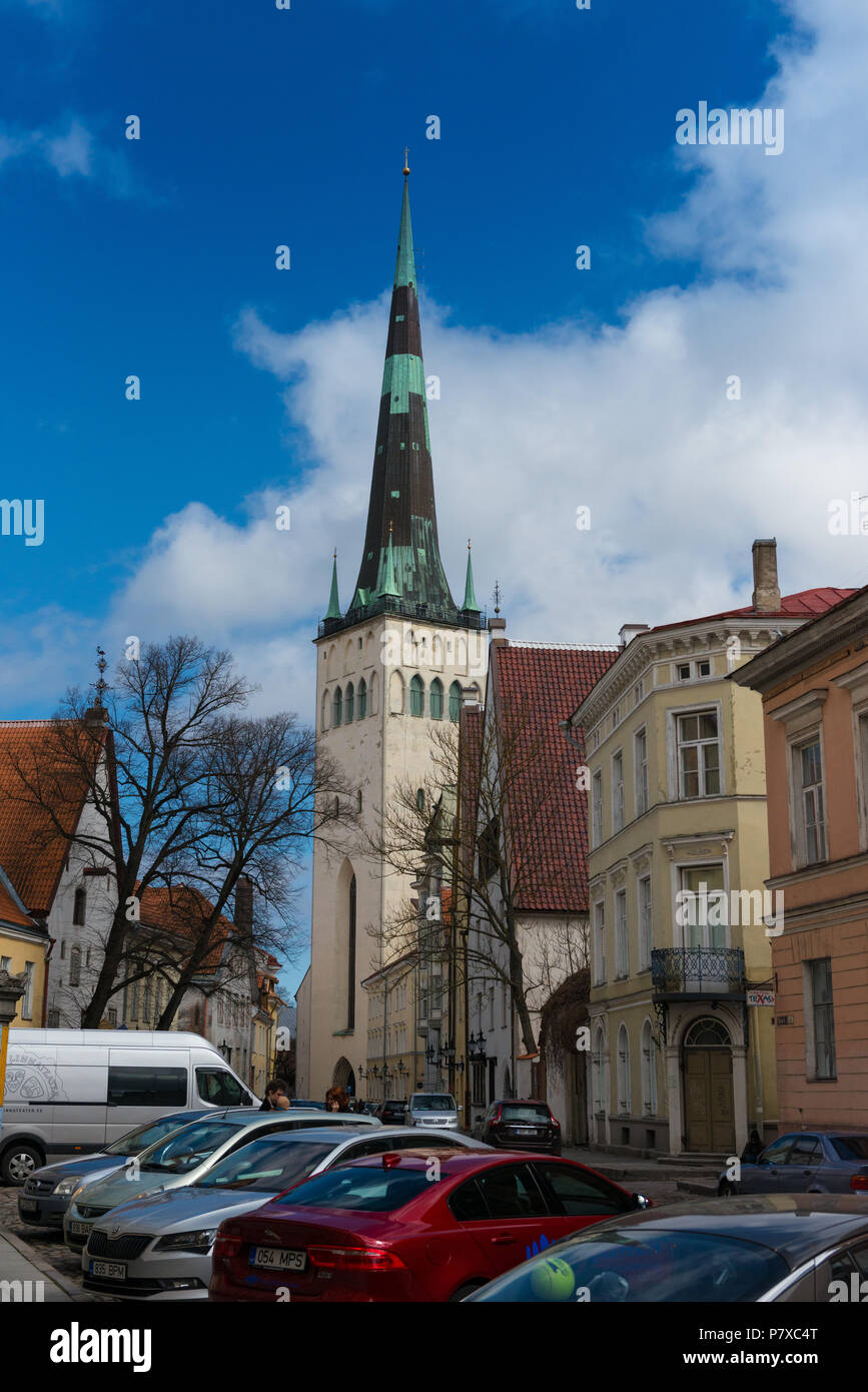 St Olaf's Church, Oleviste, Tallinn, Estonia Stock Photo