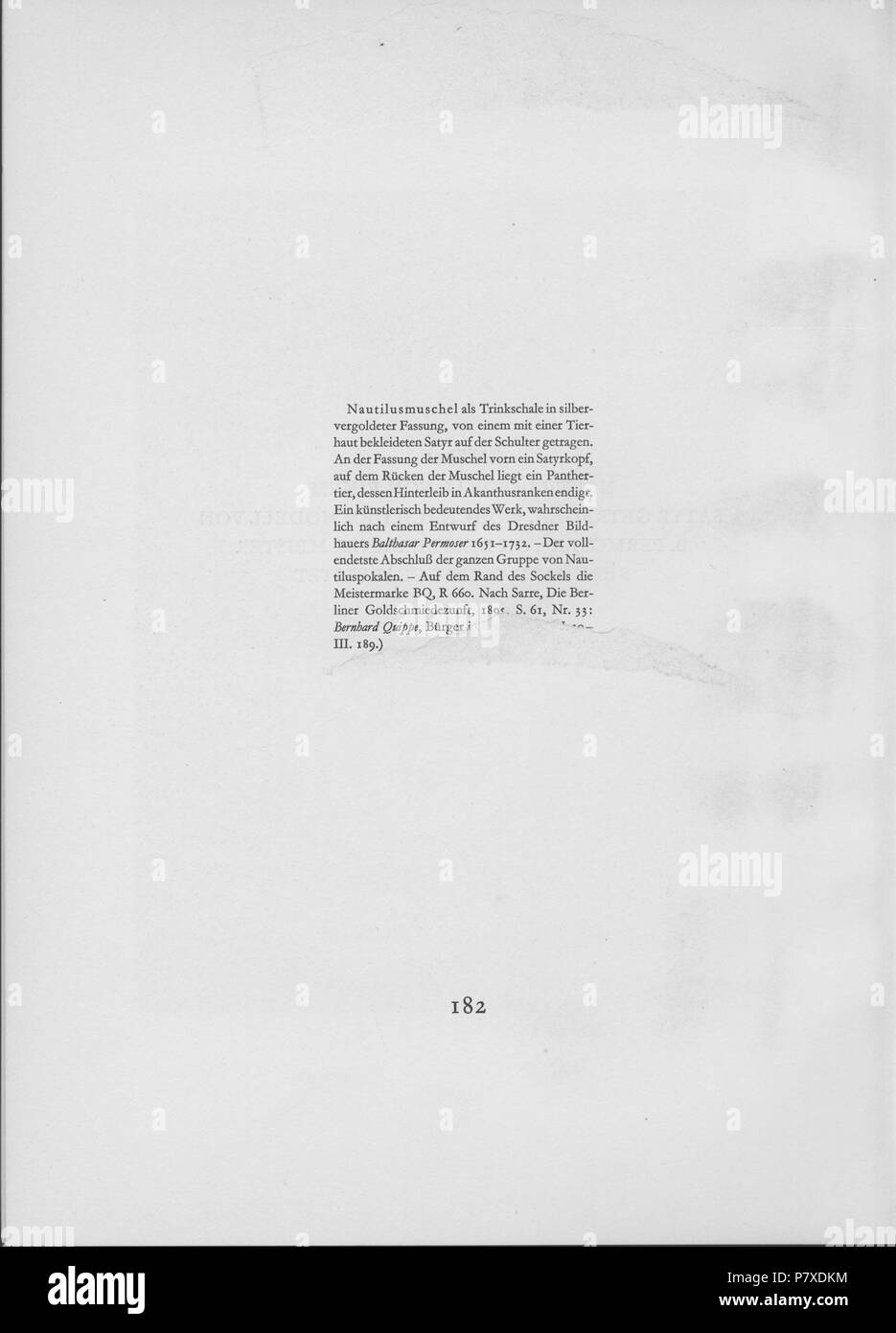 Beschreibung zu Tafel 54 . 1925 351 Sponsel Band 1 Textseite 182 Stock Photo