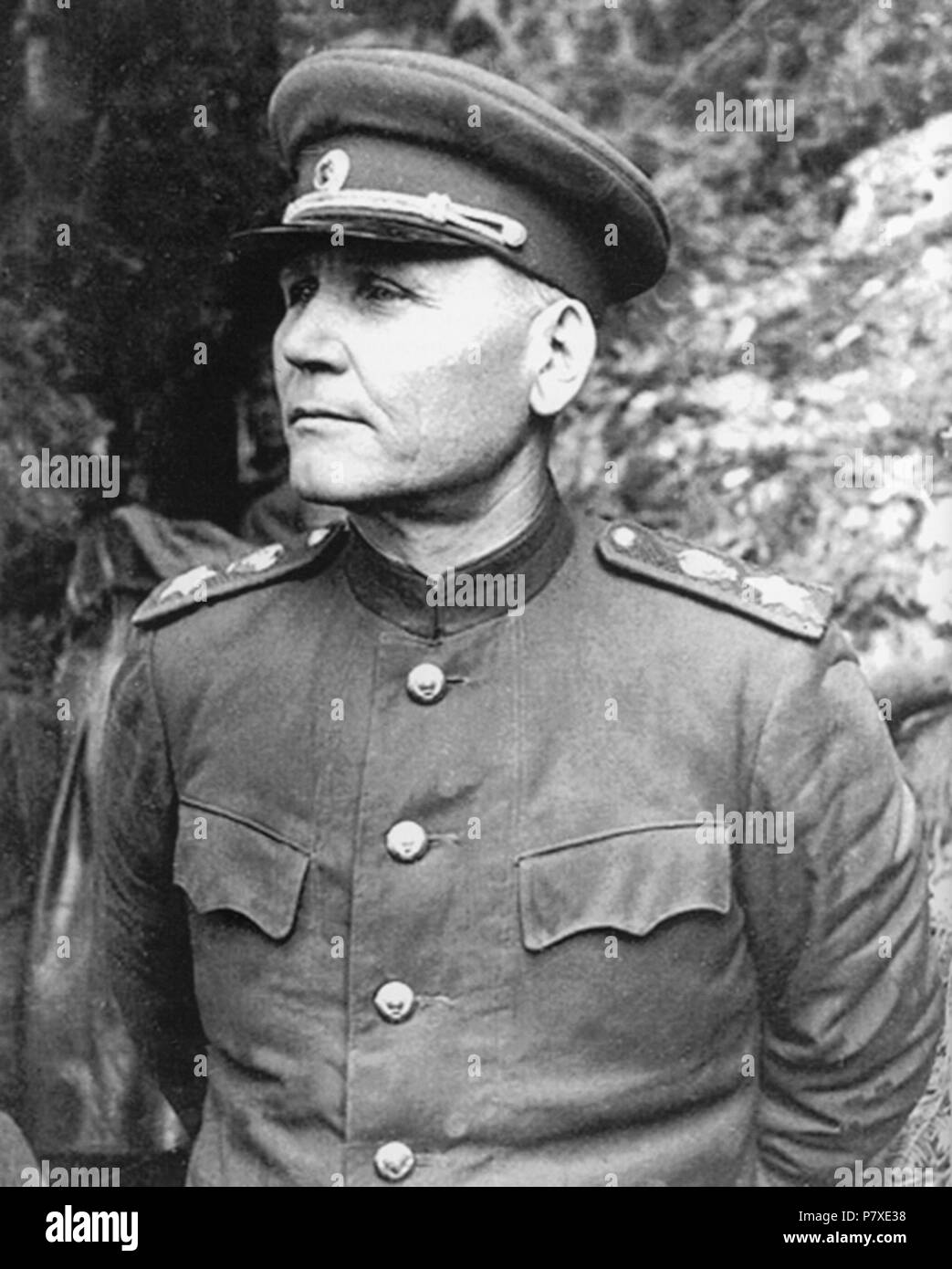 Italiano: Il maresciallo sovietico Ivan Konev, comandante del I Fronte ucraino . 1945 210 Ivan Konev 1945 Stock Photo
