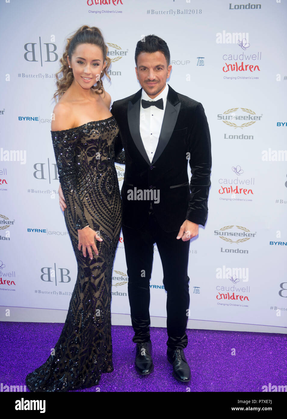 Emily MacDonagh and Peter Andre at the Caudwell Children Butterfly Ball at Grosvenor House, Park Lane, London Stock Photo
