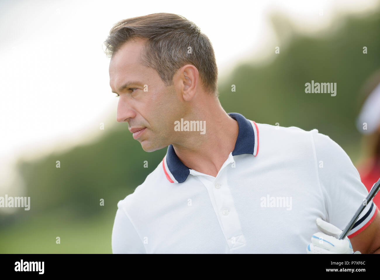 man posing outdoor Stock Photo