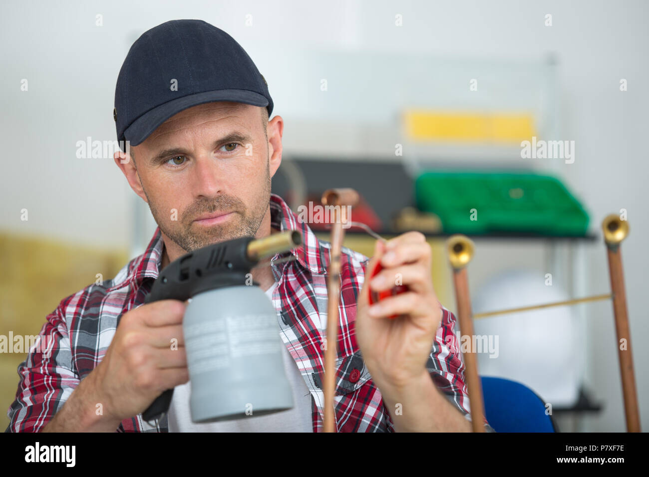 Copper pipe blow torch hi-res stock photography and images - Alamy