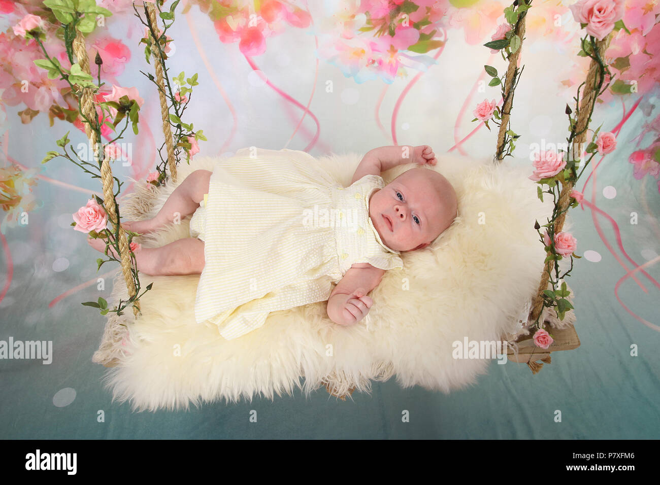 1 month baby girl photoshoot