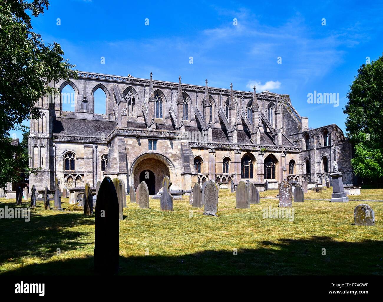 Malmesbury Abbey Stock Photo