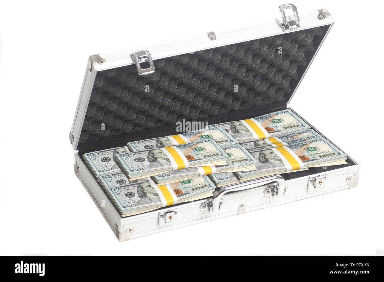 Briefcase full 100 dollar bills hires stock photography and images Alamy