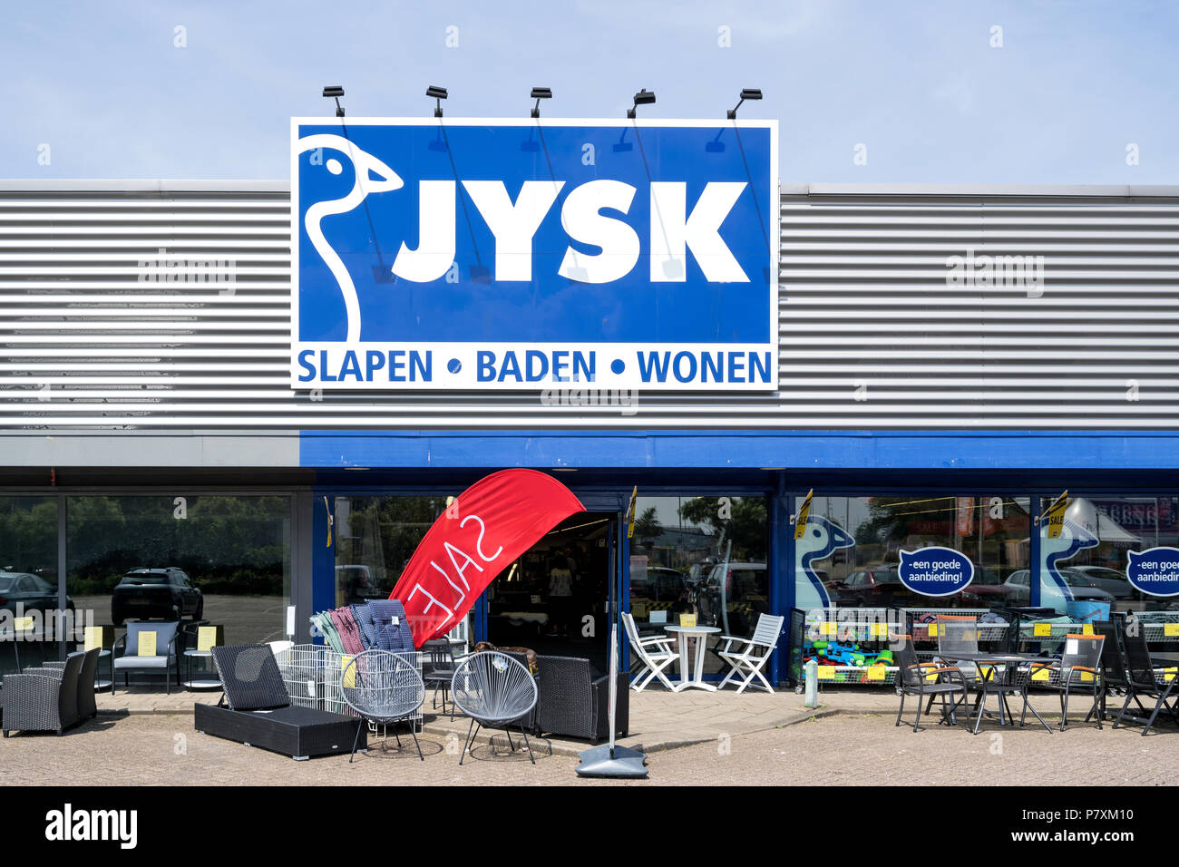 Jysk store in Beverwijk the Netherlands. Jysk is a Danish retail