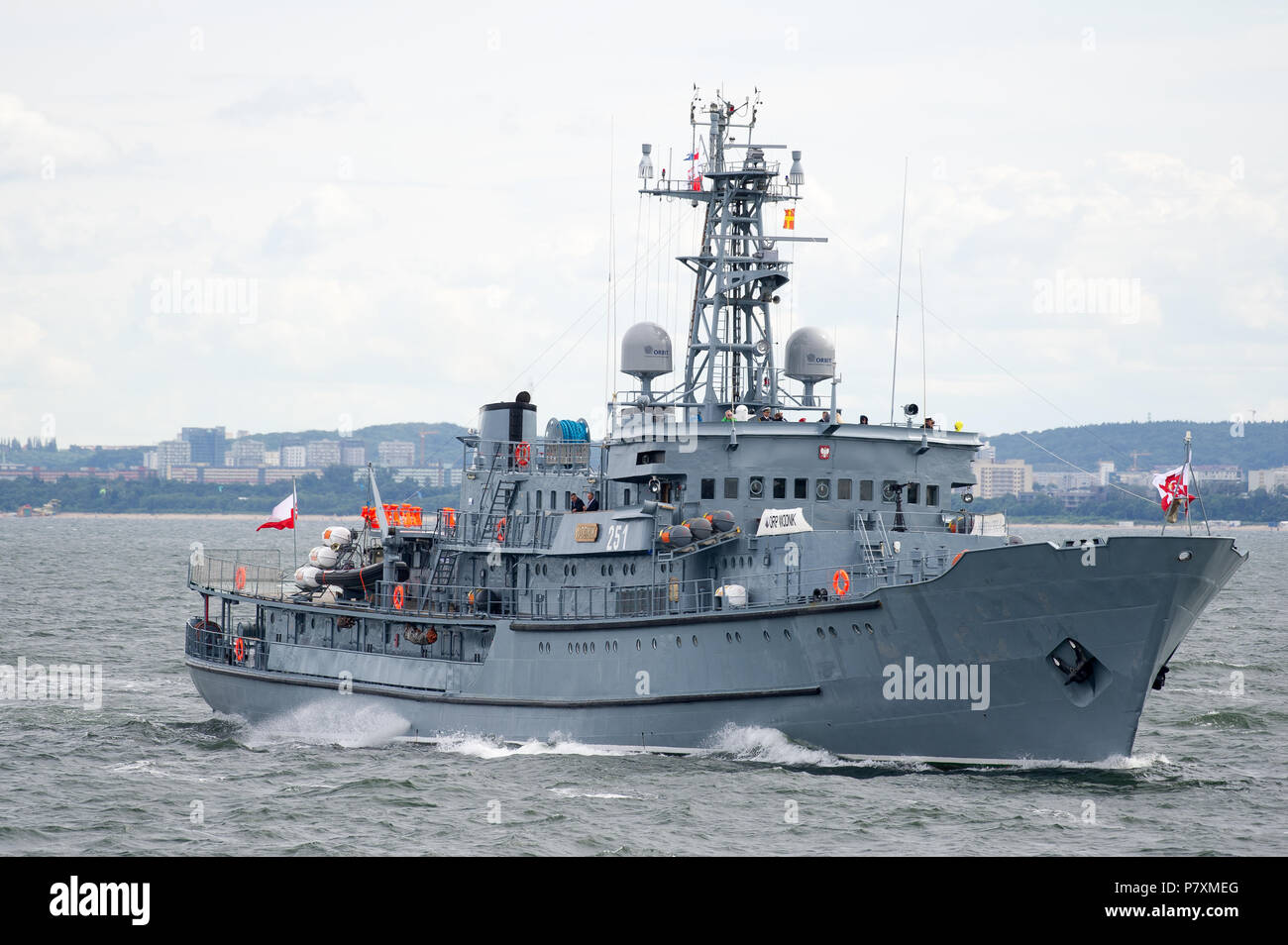 Polish Wodnikclass training ship ORP Wodnik 251 during Naval Parade to