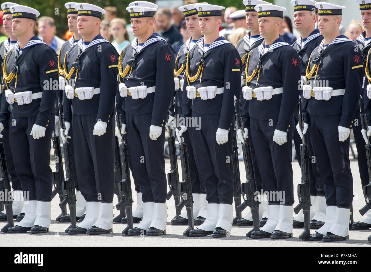 Polish Navy Honour Guard unit during the celebration of 100th