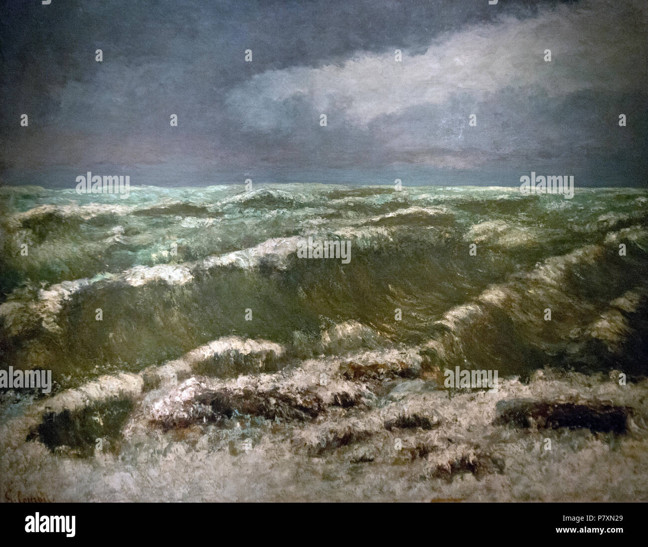 Gustave Coubet - Stormy Sea (Mer Orageuse) (1869) Stock Photo