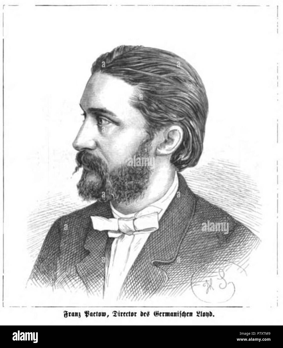 Deutsch: Franz Paetow, Vizekonsul in Rostock, 1868 Direktor des  Germanischen Lloyds. 1869 163 Franz Paetow 1869 (IZ 53 H Scherenberg Stock  Photo - Alamy