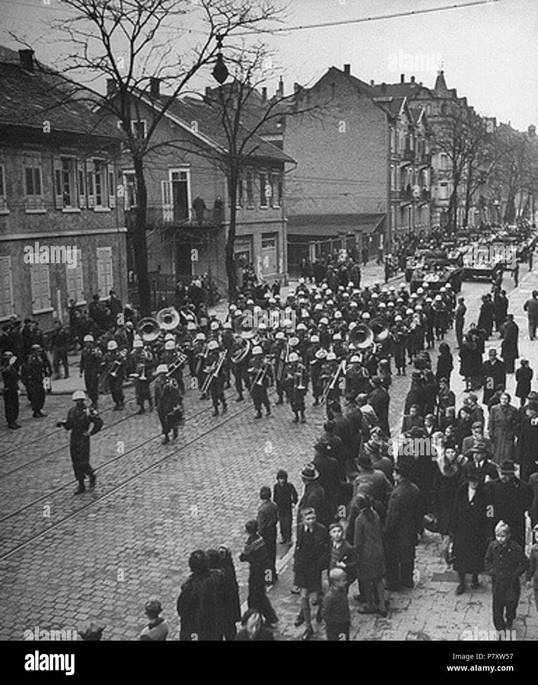 English Heidelberg, Römerstrasse . December 1945 166 Funeral of