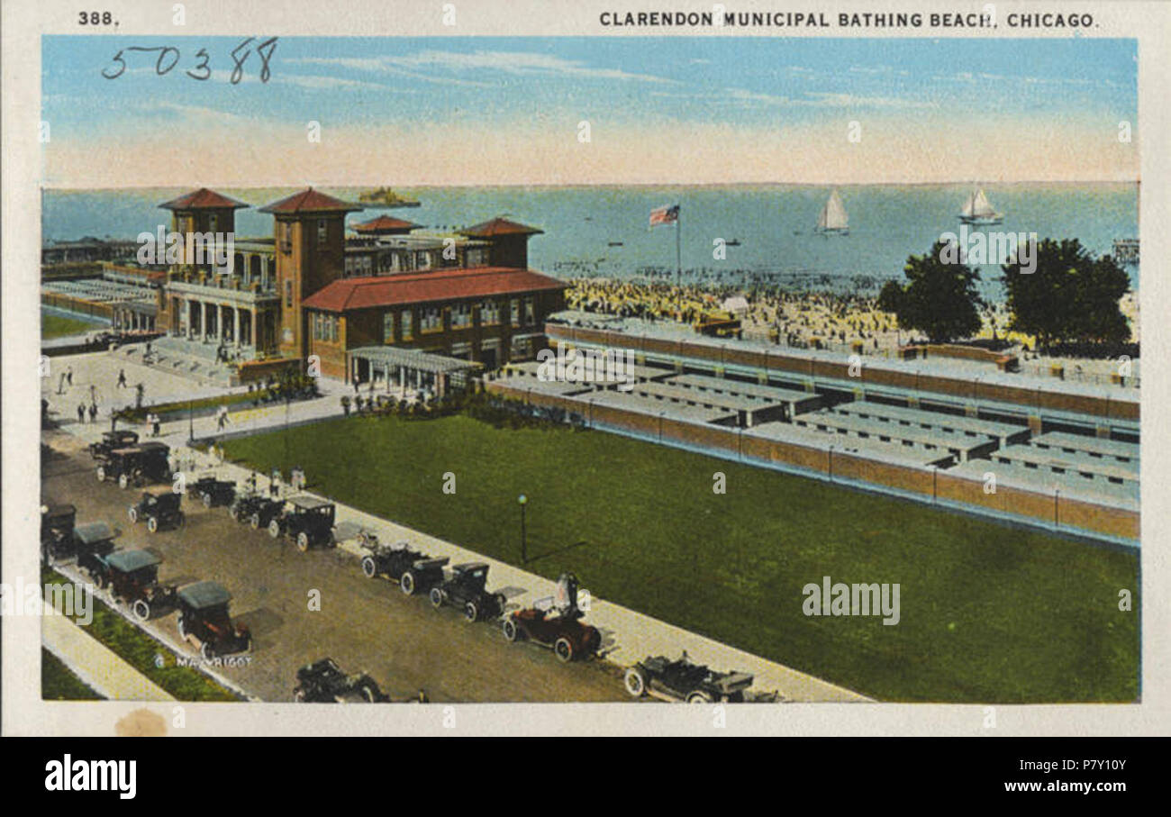388, Clarendon Municipal Bathing Beach, Clarendon and Sunnyside Avenues Stock Photo