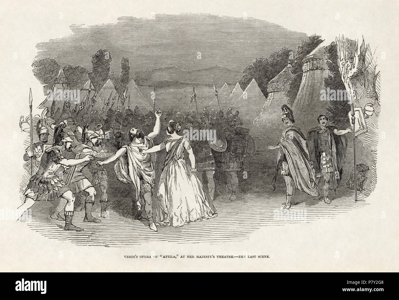 203 Illustrated London News - Giuseppe Verdi's Attila at Her Majesty's Theatre, London Stock Photo