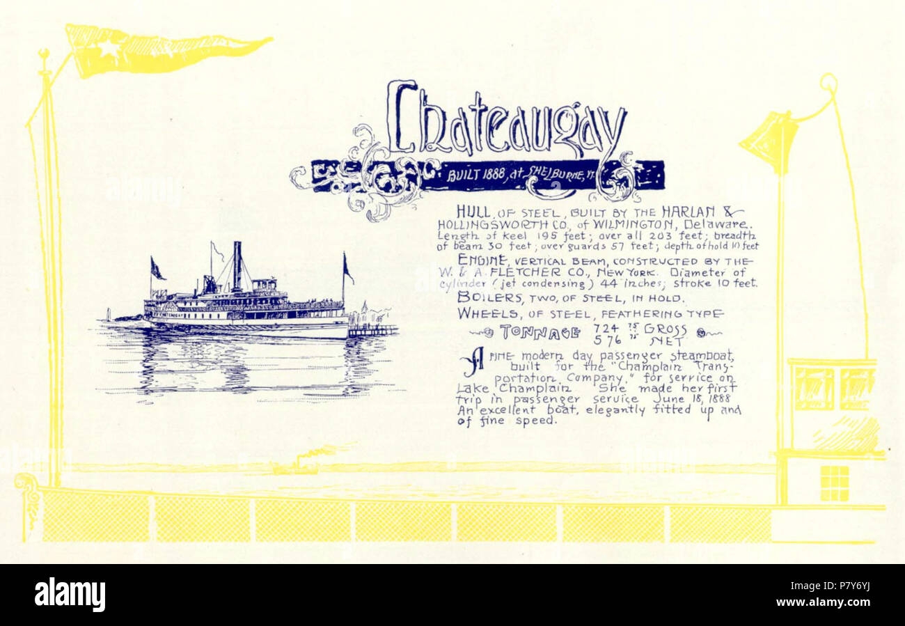 English Chateaugay, Lake Champlain steamboat. 1895 or before 89