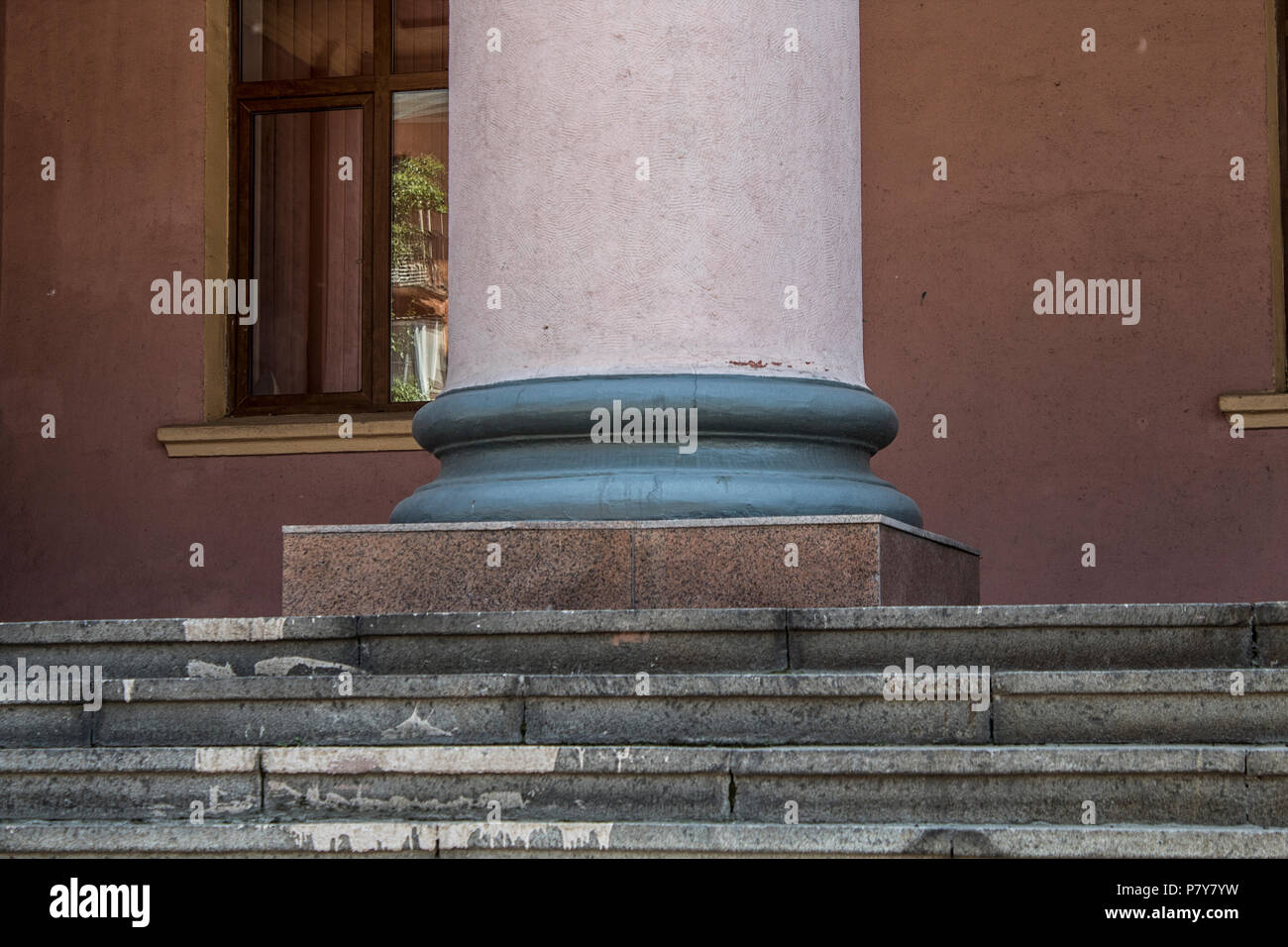 Column in antique style. Classical architecture. Old architecture. Stock Photo