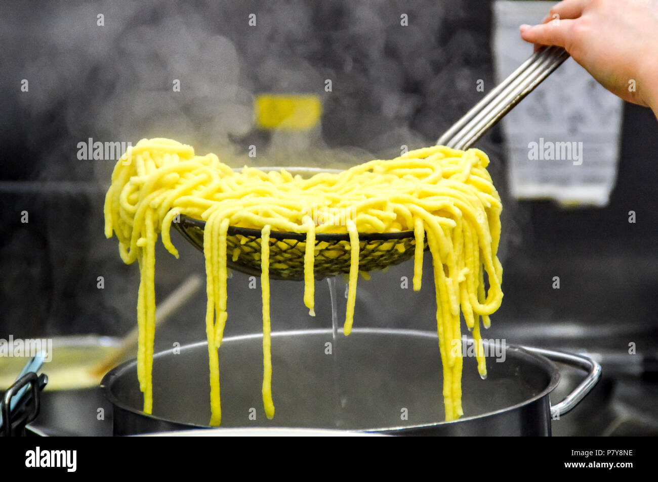 People at work in the food service industry Stock Photo