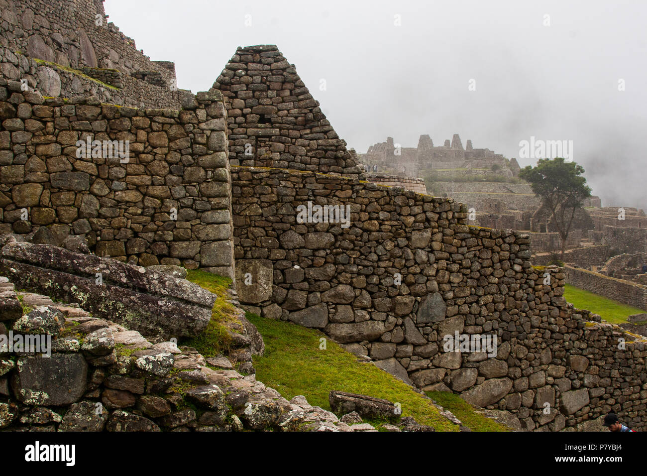 Ancient stone walls of Machu Picchu Stock Photo - Alamy