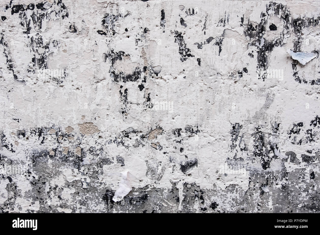 Shabby concrete white and grey wall. Stock Photo
