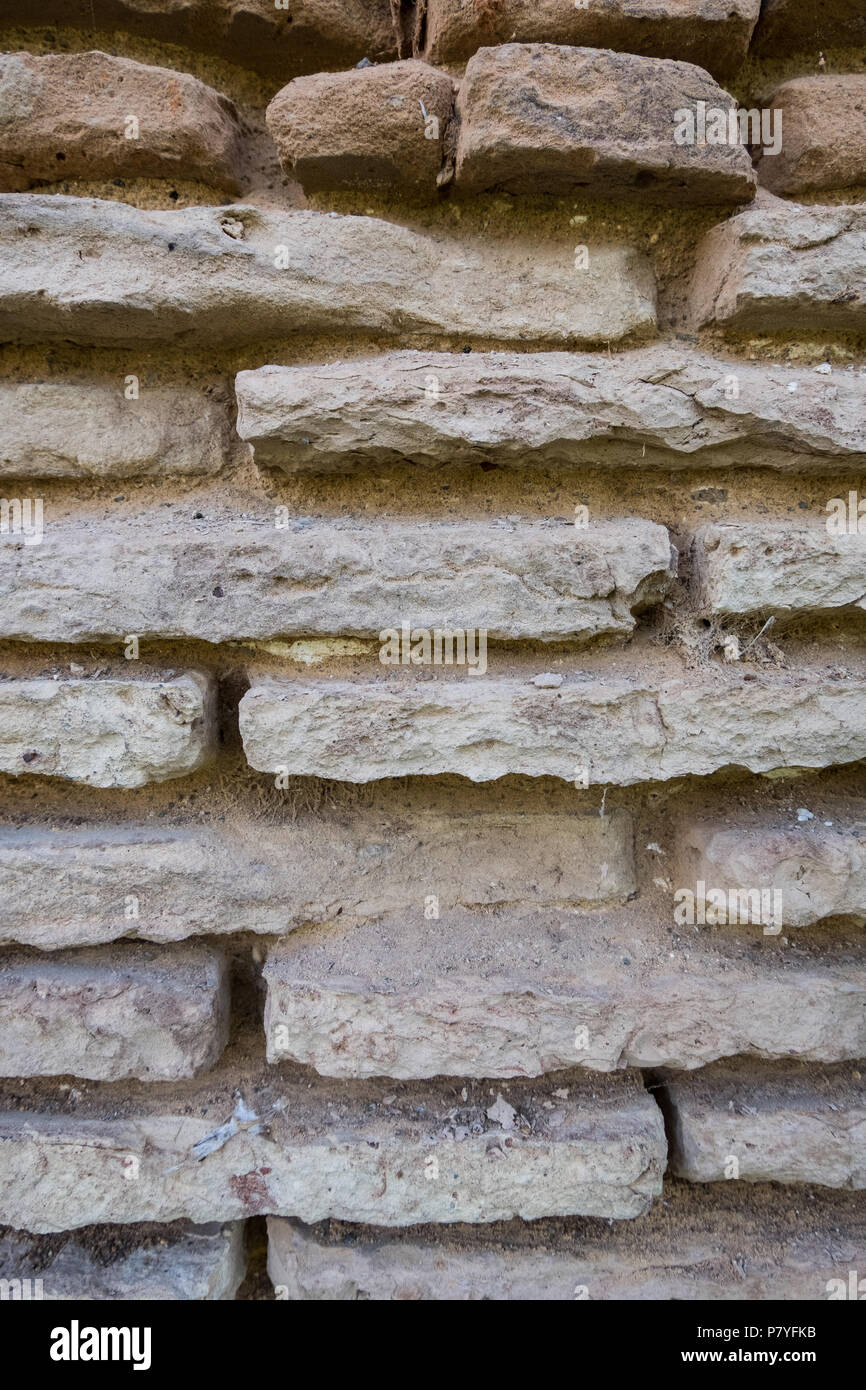 Antique white brick wall. Stock Photo