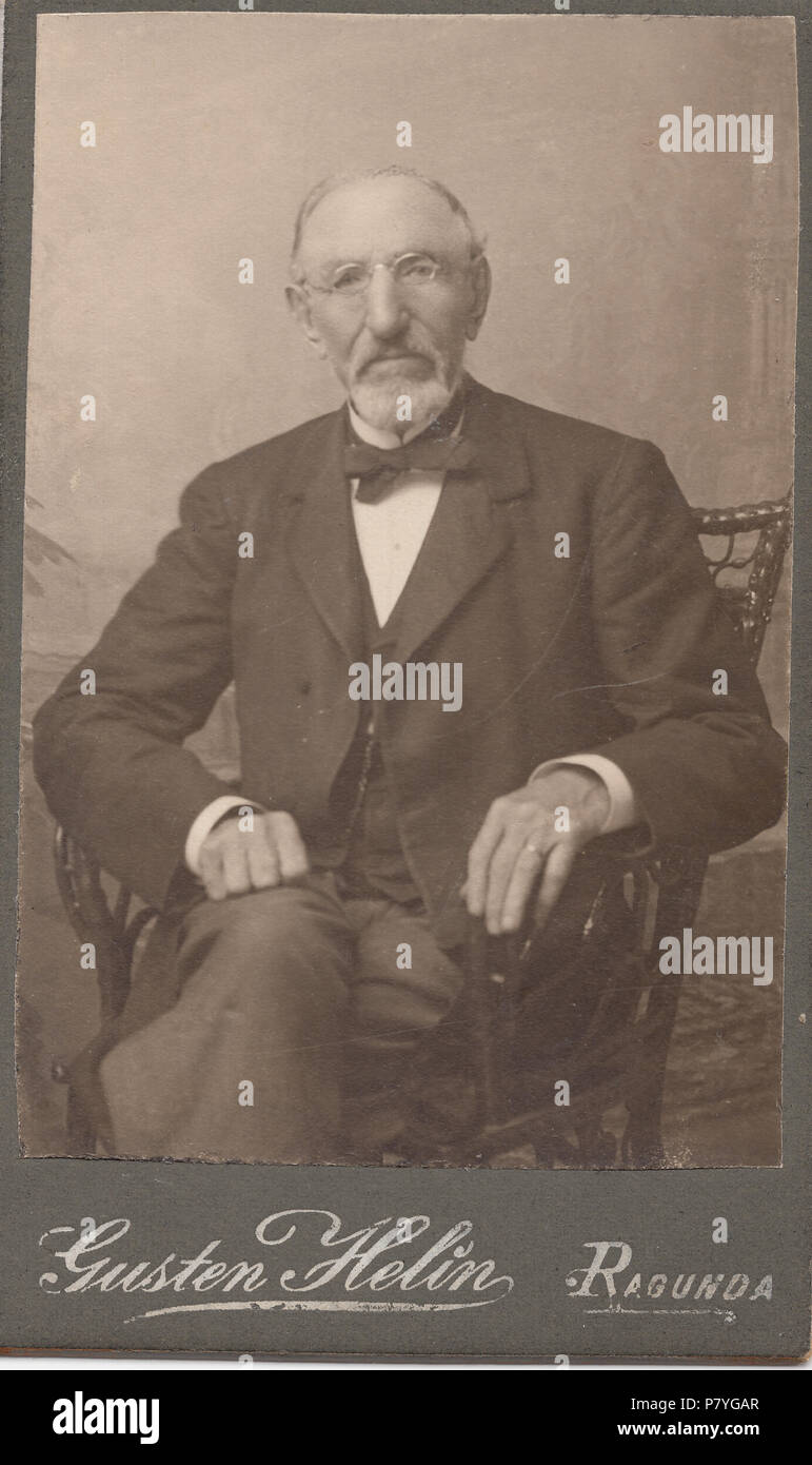 293 Olof Emanuel Näslund (1829-1906) in an image taken in 1905 in Ragunda, Sweden by Gusten Helin (1200 dpi, 95 quality) Stock Photo