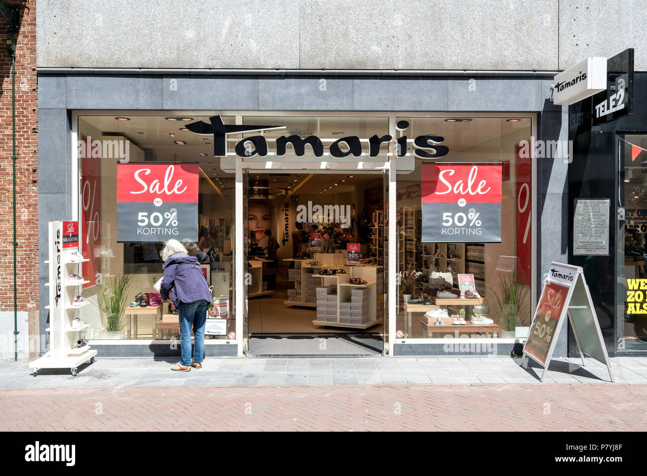 Tamaris branch in Leiden, the Netherlands. With brand awareness at over  70%, Europe's best-known shoe label has become the flagship of the sector  Stock Photo - Alamy