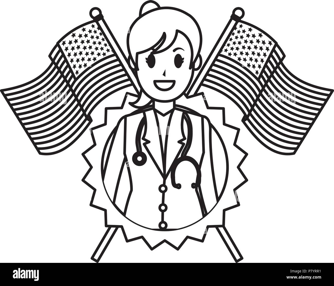 Patriotic flags usa Black and White Stock Photos & Images - Alamy