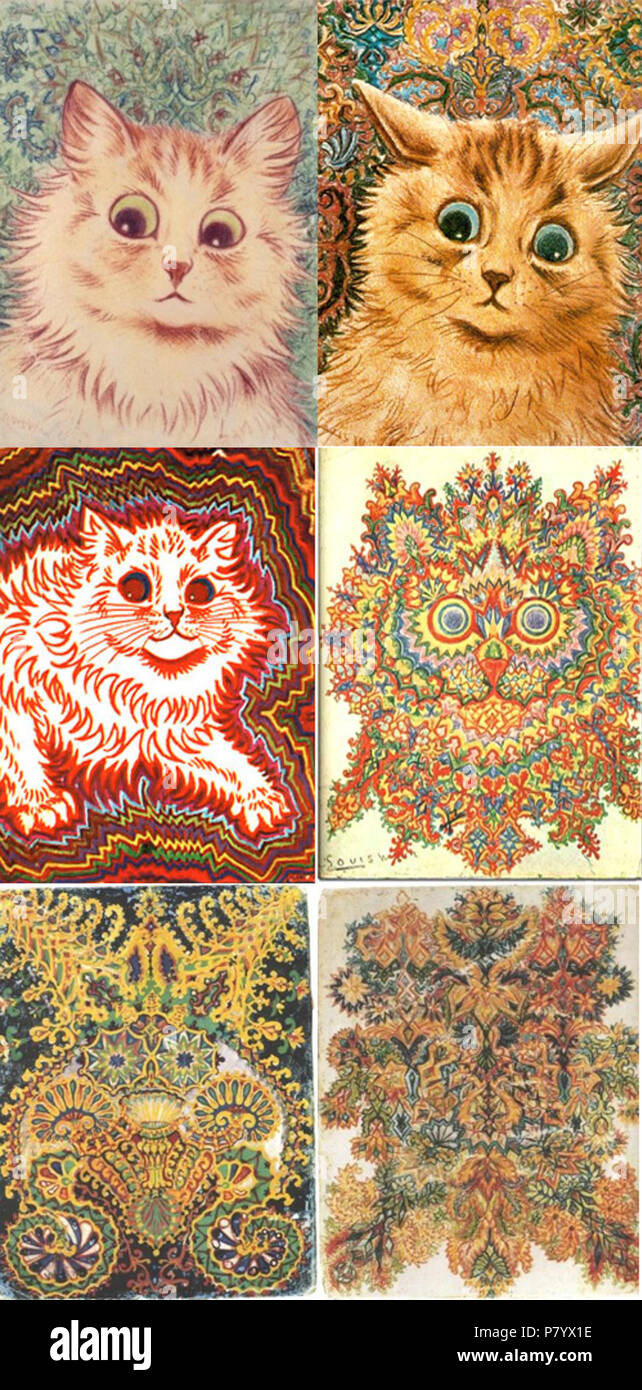 250 Louis wain cats Stock Photo