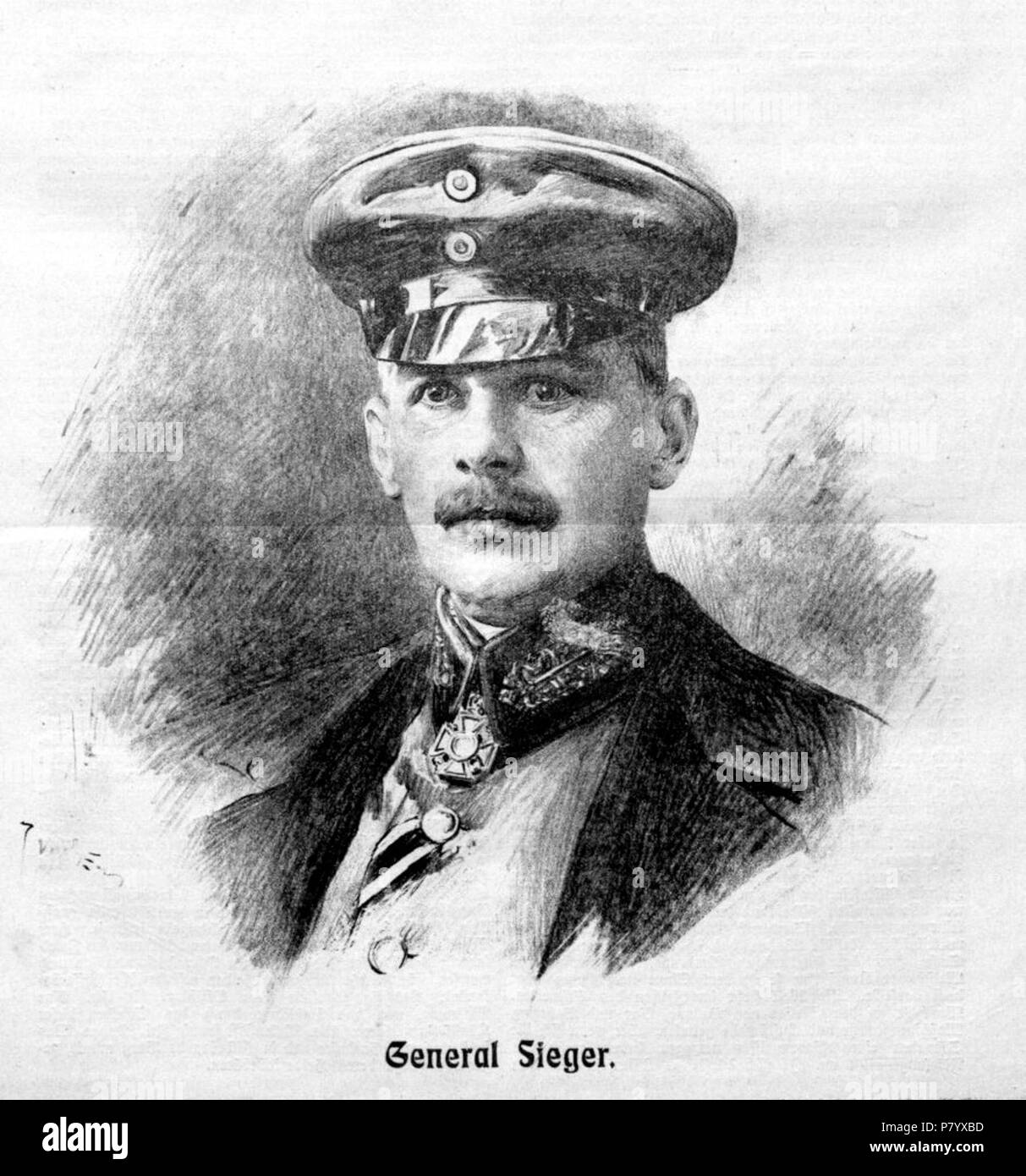 English Portrait of Ludwig Sieger (18571952), German general in WWI