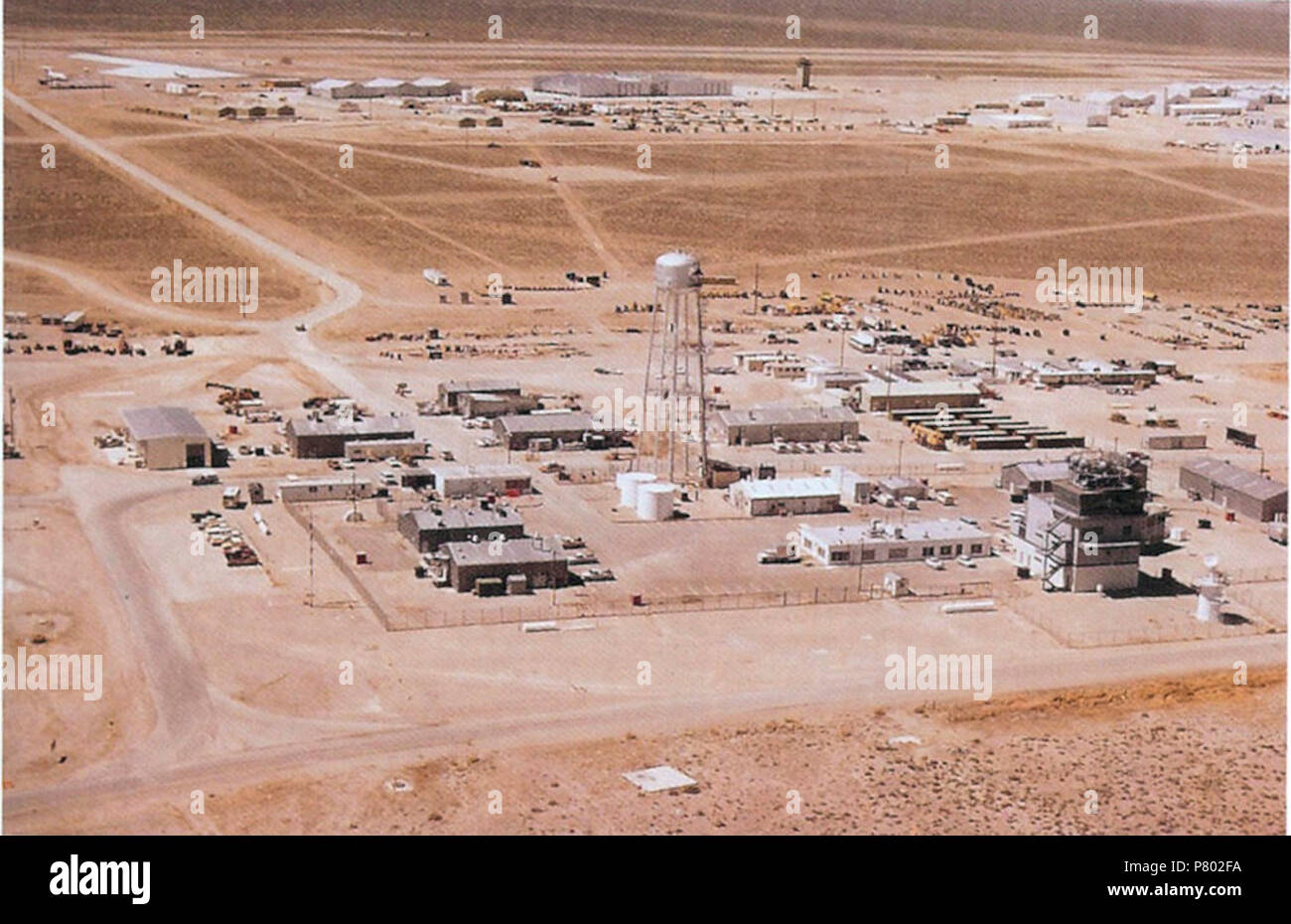 4477th Test and Evaluation Squadron area TTR in the 1980s (Oblique). Stock Photo