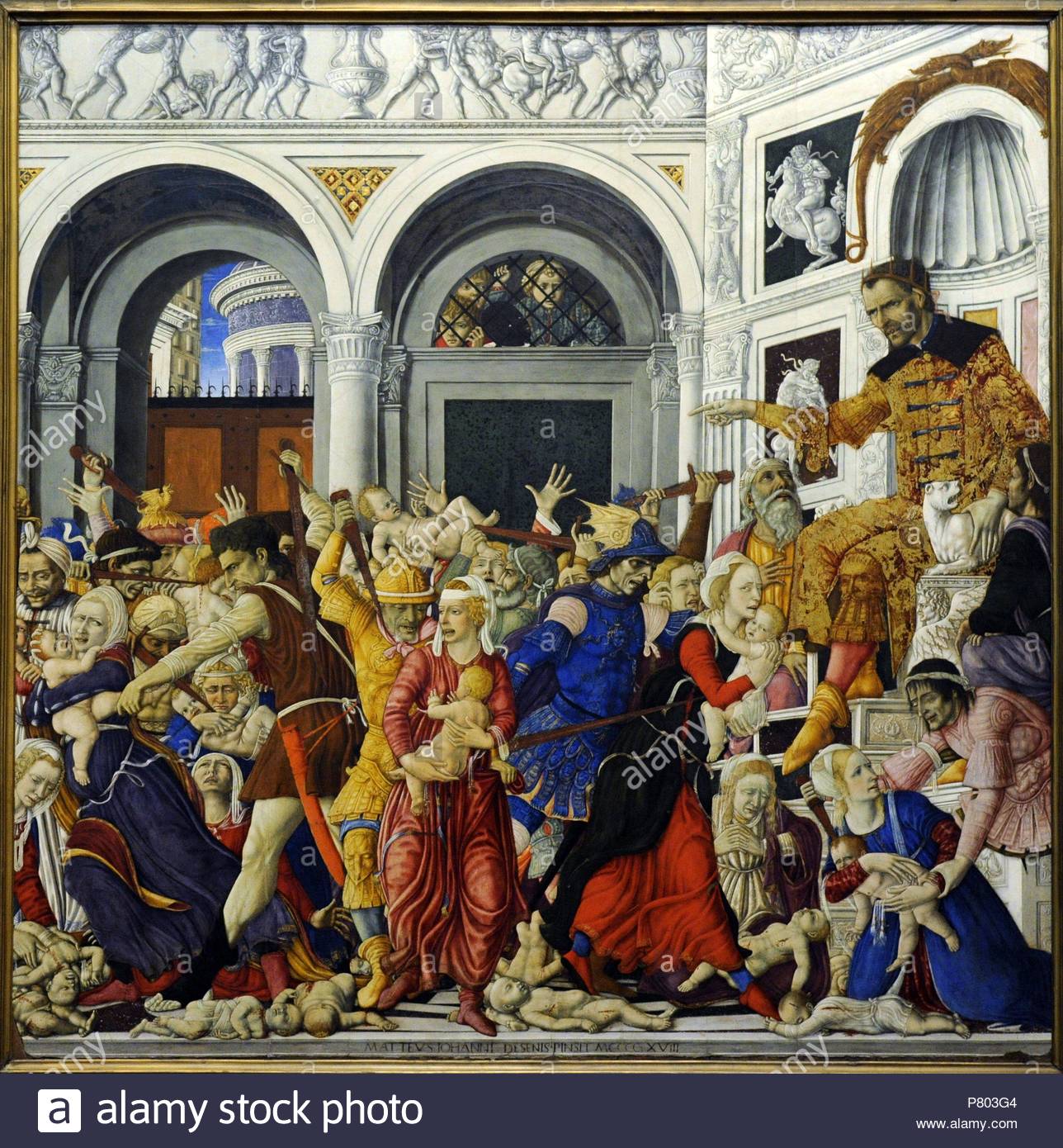 Matteo di Giovanni (1430-1495). Italian painter. Massacre of the Innocents, 1481-1488. Bourbon Collection. National Museum of Capodimonte. Naples. Italy.
