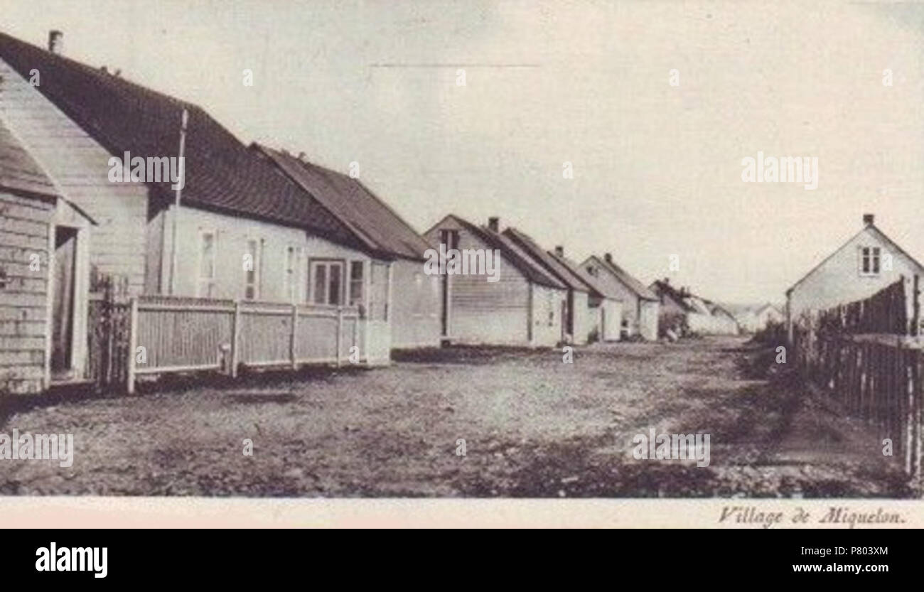 Français : Le village de Miquelon, St-Pierre-et-Miquelon, vers 1930. English: The village of Miquelon, St-Pierre-et-Miquelon, c. 1930 . 1930 274 Miquelon c. 1930 Stock Photo